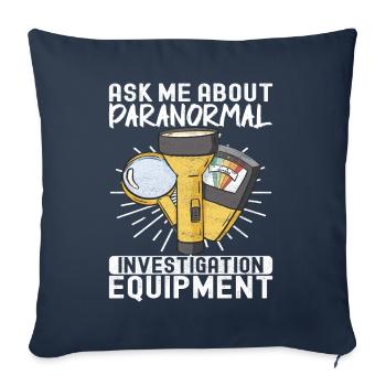 Enquêteur paranormal Chasse aux fantômes - Housse de coussin décorative 45 x 45 cm - bleu marine - Devant