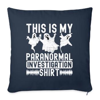 Enquêteur paranormal Chasse aux fantômes - Housse de coussin décorative 45 x 45 cm - bleu marine - Devant