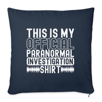 Enquêteur paranormal Chasse aux fantômes - Housse de coussin décorative 45 x 45 cm - bleu marine - Devant
