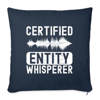 Enquêteur paranormal Chasse aux fantômes - Housse de coussin décorative 45 x 45 cm - bleu marine - Devant
