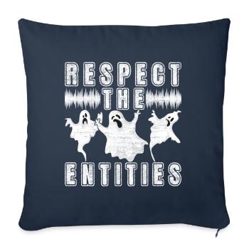 Enquêteur paranormal Chasse aux fantômes - Housse de coussin décorative 45 x 45 cm - bleu marine - Devant