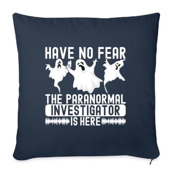 Enquêteur paranormal Chasse aux fantômes - Housse de coussin décorative 45 x 45 cm - bleu marine - Devant