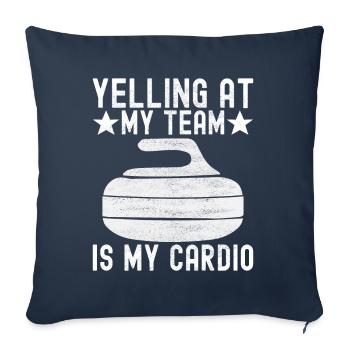 Curling Curling Players - Sofa pillowcase 17,3'' x 17,3'' (45 x 45 cm) - navy - Front