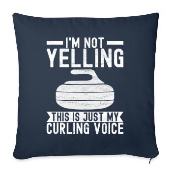 Curling Curling Players - Sofa pillowcase 17,3'' x 17,3'' (45 x 45 cm) - navy - Front