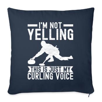 Curling Curling Players - Sofa pillowcase 17,3'' x 17,3'' (45 x 45 cm) - navy - Front