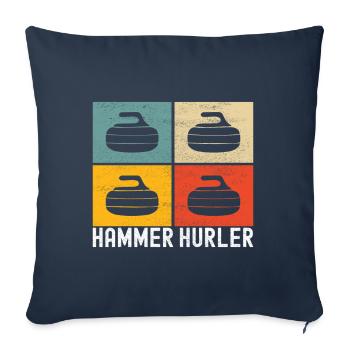Curling Curling Players - Sofa pillowcase 17,3'' x 17,3'' (45 x 45 cm) - navy - Front