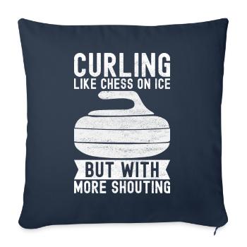 Curling Curling Players - Sofa pillowcase 17,3'' x 17,3'' (45 x 45 cm) - navy - Front