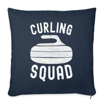 Curling Curling Players - Sofa pillowcase 17,3'' x 17,3'' (45 x 45 cm) - navy - Front