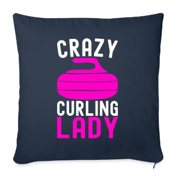 Curling Curling Players - Sofa pillowcase 17,3'' x 17,3'' (45 x 45 cm) - navy - Front