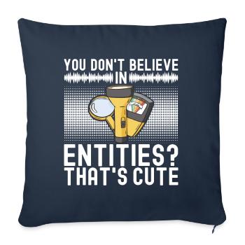 Enquêteur paranormal Chasse aux fantômes - Housse de coussin décorative 45 x 45 cm - bleu marine - Devant