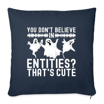 Enquêteur paranormal Chasse aux fantômes - Housse de coussin décorative 45 x 45 cm - bleu marine - Devant