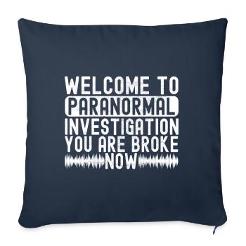 Enquêteur paranormal Chasse aux fantômes - Housse de coussin décorative 45 x 45 cm - bleu marine - Devant