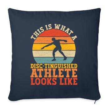 Lancer du disque Lancer du disque - Housse de coussin décorative 45 x 45 cm - bleu marine - Devant