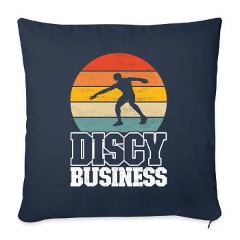 Lancer du disque Lancer du disque - Housse de coussin décorative 45 x 45 cm - bleu marine - Devant