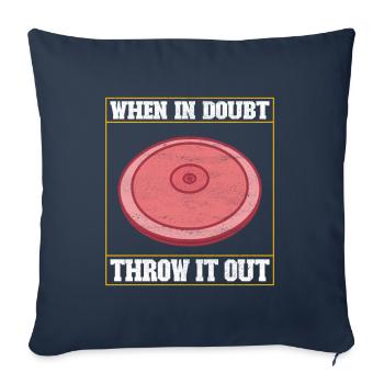 Discus thrower discus throw - Sofa pillowcase 17,3'' x 17,3'' (45 x 45 cm) - navy - Front