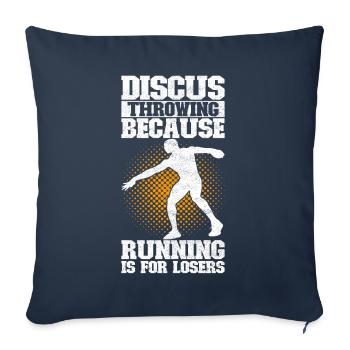 Lancer du disque Lancer du disque - Housse de coussin décorative 45 x 45 cm - bleu marine - Devant