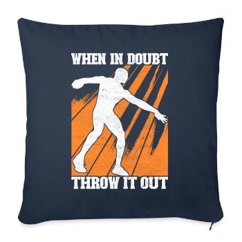 Discus thrower discus throw - Sofa pillowcase 17,3'' x 17,3'' (45 x 45 cm) - navy - Front