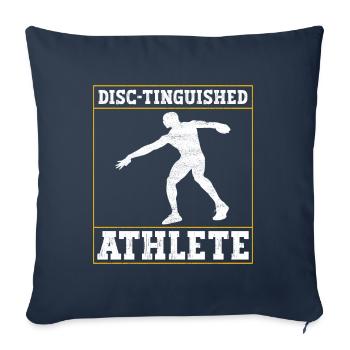 Discus thrower discus throw - Sofa pillowcase 17,3'' x 17,3'' (45 x 45 cm) - navy - Front