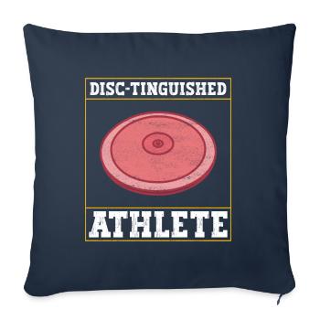 Discus thrower discus throw - Sofa pillowcase 17,3'' x 17,3'' (45 x 45 cm) - navy - Front