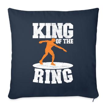 Discus thrower discus throw - Sofa pillowcase 17,3'' x 17,3'' (45 x 45 cm) - navy - Front