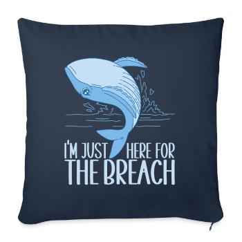 Whales Whale - Sofa pillowcase 17,3'' x 17,3'' (45 x 45 cm) - navy - Front