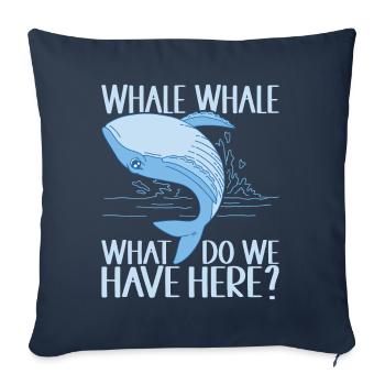 Whales Whale - Sofa pillowcase 17,3'' x 17,3'' (45 x 45 cm) - navy - Front