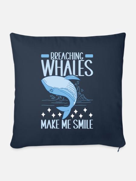 Wale Walfisch - Sofakissenbezug 45 x 45 cm - Navy