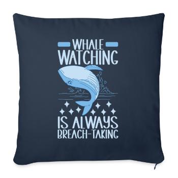 Whales Whale - Sofa pillowcase 17,3'' x 17,3'' (45 x 45 cm) - navy - Front