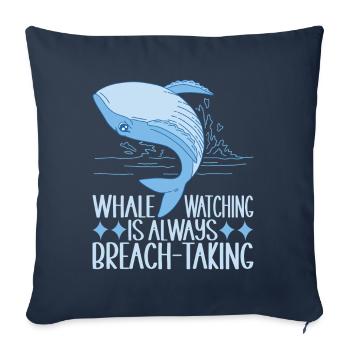 Whales Whale - Sofa pillowcase 17,3'' x 17,3'' (45 x 45 cm) - navy - Front
