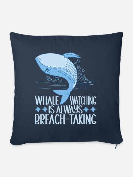 Wale Walfisch - Sofakissenbezug 45 x 45 cm - Navy