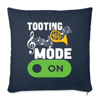 Horn Brass Instrument - Sofa pillowcase 17,3'' x 17,3'' (45 x 45 cm) - navy - Front