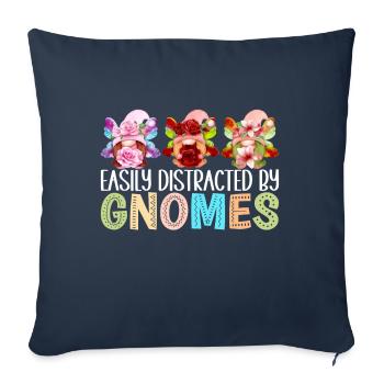 Nains de jardin Jardinage - Housse de coussin décorative 45 x 45 cm - bleu marine - Devant