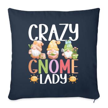 Nains de jardin Jardinage - Housse de coussin décorative 45 x 45 cm - bleu marine - Devant