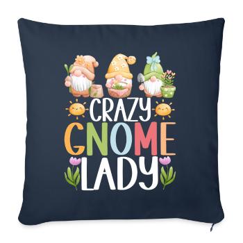 Nains de jardin Jardinage - Housse de coussin décorative 45 x 45 cm - bleu marine - Devant