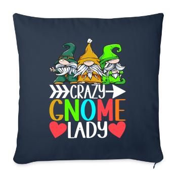 Nains de jardin Jardinage - Housse de coussin décorative 45 x 45 cm - bleu marine - Devant