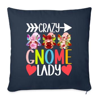 Nains de jardin Jardinage - Housse de coussin décorative 45 x 45 cm - bleu marine - Devant