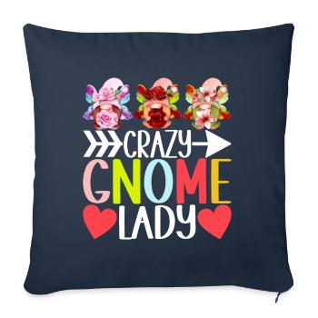 Nains de jardin Jardinage - Housse de coussin décorative 45 x 45 cm - bleu marine - Devant