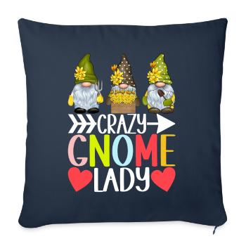 Nains de jardin Jardinage - Housse de coussin décorative 45 x 45 cm - bleu marine - Devant