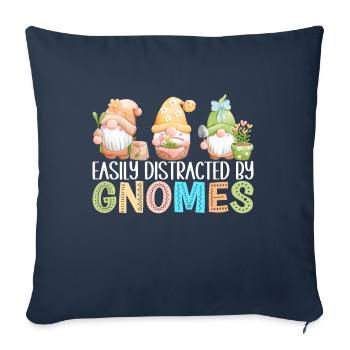 Nains de jardin Jardinage - Housse de coussin décorative 45 x 45 cm - bleu marine - Devant
