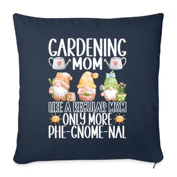 Nains de jardin Jardinage - Housse de coussin décorative 45 x 45 cm - bleu marine - Devant