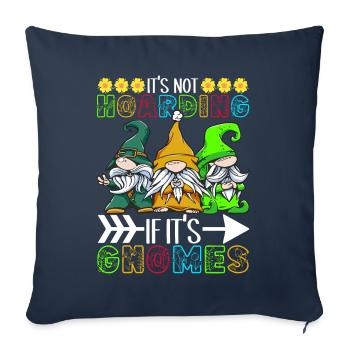 Nains de jardin Jardinage - Housse de coussin décorative 45 x 45 cm - bleu marine - Devant