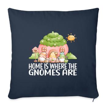 Nains de jardin Jardinage - Housse de coussin décorative 45 x 45 cm - bleu marine - Devant