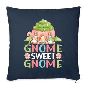 Nains de jardin Jardinage - Housse de coussin décorative 45 x 45 cm - bleu marine - Devant