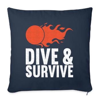 Ballon chasseur Ballon chasseur - Housse de coussin décorative 45 x 45 cm - bleu marine - Devant
