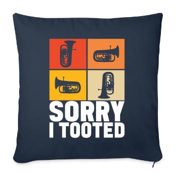 Euphonium Joueur d’euphonium - Housse de coussin décorative 45 x 45 cm - bleu marine - Devant