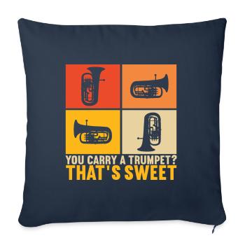 Euphonium Euphoniumspieler - Sofakissenbezug 45 x 45 cm - Navy - Vorne