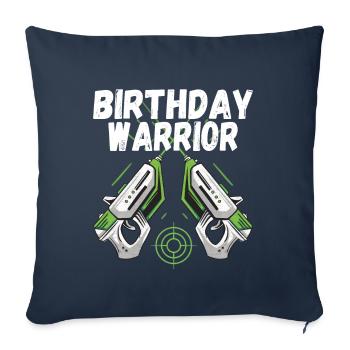 Laser Tag Anniversaire Laser Tag Joueur - Housse de coussin décorative 45 x 45 cm - bleu marine - Devant