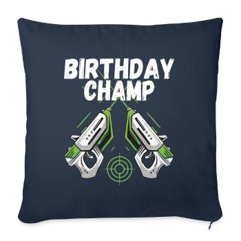 Laser Tag Anniversaire Laser Tag Joueur - Housse de coussin décorative 45 x 45 cm - bleu marine - Devant