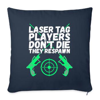 Laser Tag Anniversaire Laser Tag Joueur - Housse de coussin décorative 45 x 45 cm - bleu marine - Devant