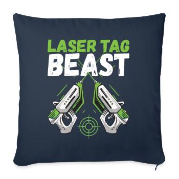 Laser Tag Anniversaire Laser Tag Joueur - Housse de coussin décorative 45 x 45 cm - bleu marine - Devant